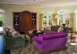 Transitional style family room Hedrich Blessing Photography